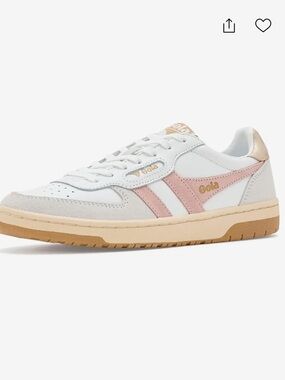 Gola Hawk shoes sneakers white pearl pink gold size 9.5